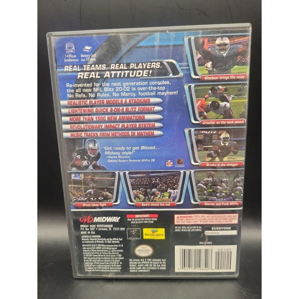 NFL Blitz 2002 (Nintendo GameCube, 2001) CIB Tested & Works